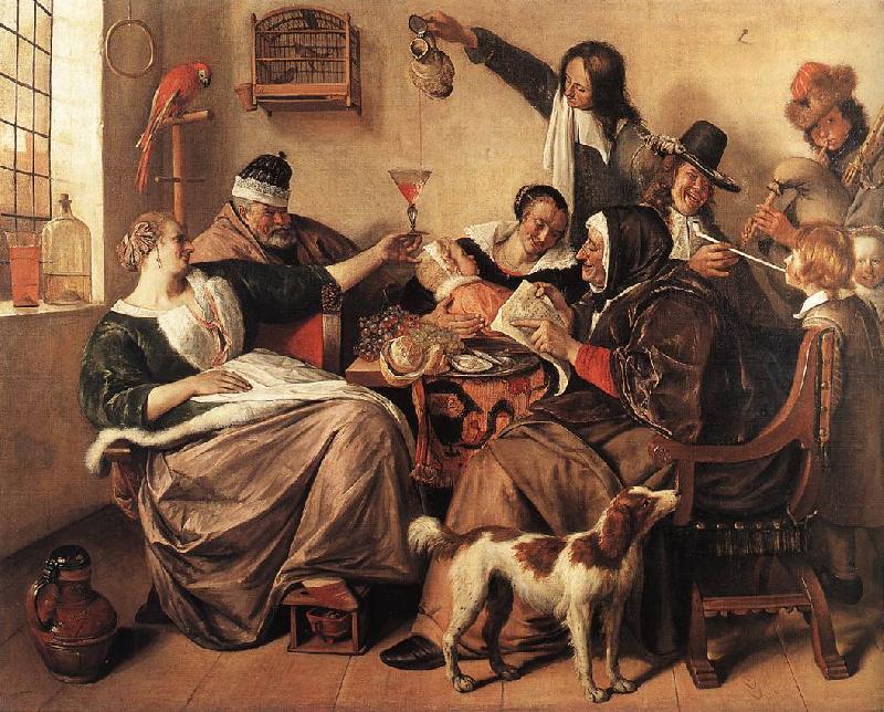 Jan Steen The Artist's Family oil painting picture